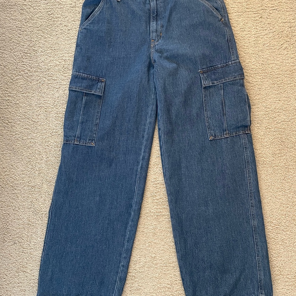 Levi's Blue Flare Wide Leg Jeans